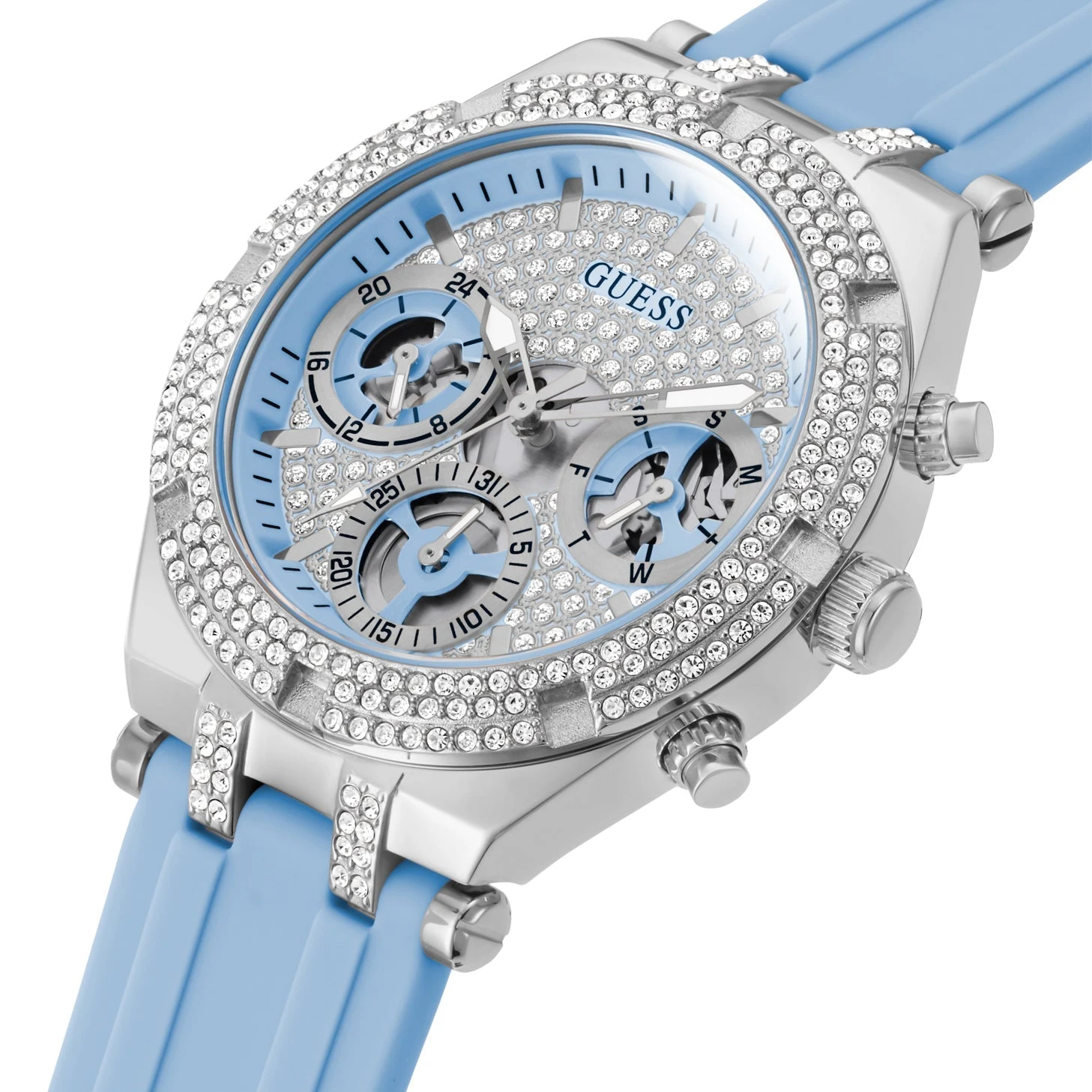 Guess GW0407L1 Ladies Heiress Blue Watch 4 Guess GW0407L1 Ladies Heiress Blue Watch - Image 2