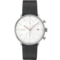 Junghans Max Bill Bauhaus Chronoscope Men's Black Watch 27/4303.02