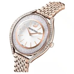 Swarovski Crystalline Aura Ladies Rose Gold Watch 5519459 -Clock More Than Watches crystalline aura watch swiss made metal bracelet rose gold tone rose gold tone finish swarovski 5519459 4