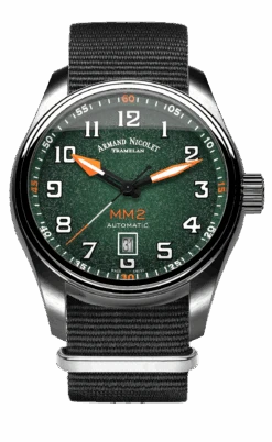Armand Nicolet Men's Watch MM2 Date 43mm Green A640P-NV-BN22481AANN