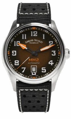 Armand Nicolet Men's Watch MM2 Date 41mm Black A740P-KN-P0640NC8