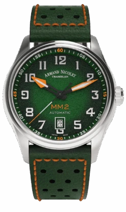 Armand Nicolet Men's Watch MM2 Date 41mm Green A740P-NV-BP22641VAO