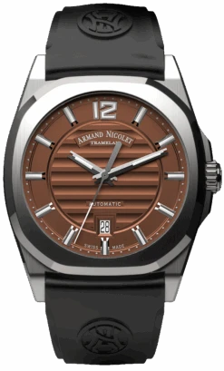 Armand Nicolet Men's Watch J09 Date 41mm Brown A660AAA-MR-GG4710N
