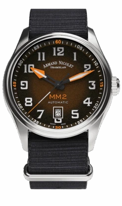 Armand Nicolet Men's Watch MM2 Date 41mm Black A740P-KN-BN22481AANN