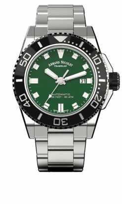 Armand Nicolet Men's Watch JS9 Date 44mm Green A480AGN-VR-MA4480AA