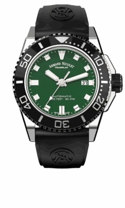 Armand Nicolet Men's Watch JS9 Date 44mm Green A480AGN-VR-GG4710N