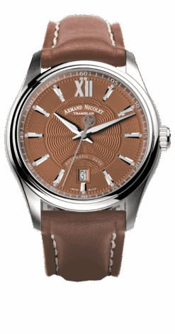 Armand Nicolet Men's Watch M02 Date 41mm Brown Copper A740A-RN-P140MR2