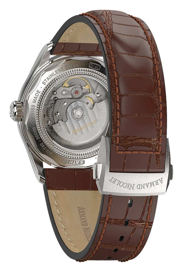 Armand Nicolet Men's Watch M02 Moonphase 41mm Brown Copper A740L-RN-BP22740MAM 4 Armand Nicolet Men's Watch M02 Moonphase 41mm Brown Copper A740L-RN-BP22740MAM - Image 2