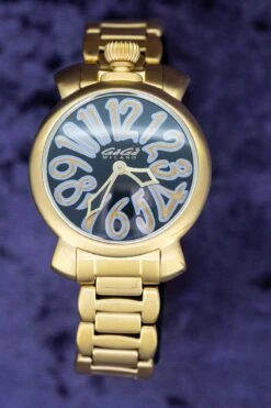GaGà Milano Watch Manuale Ladies 35mm Yellow Gold Black 6023.02 -Clock More Than Watches gaga milano manuale 35mm yellow gold black 510537