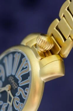 GaGà Milano Watch Manuale Ladies 35mm Yellow Gold Black 6023.02 -Clock More Than Watches gaga milano manuale 35mm yellow gold black 707126