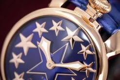 GaGà Milano Watch Manuale 48MM Stars Rose Gold Blue -Clock More Than Watches gaga milano manuale 48mm mens watch stars blue 629920