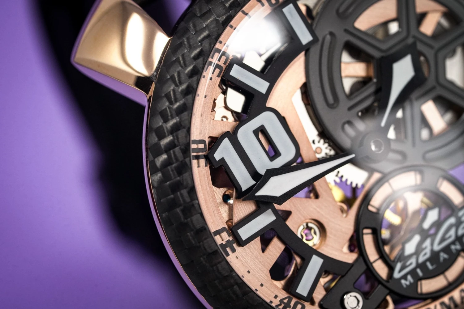 Gaga Milano Watch Neymar Jr. Skeleton Rose Gold Carbon Limited Edition 13 Gaga Milano Watch Neymar Jr. Skeleton Rose Gold Carbon Limited Edition - Image 11