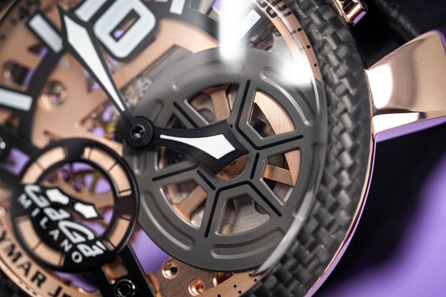 Gaga Milano Watch Neymar Jr. Skeleton Rose Gold Carbon Limited Edition 18 Gaga Milano Watch Neymar Jr. Skeleton Rose Gold Carbon Limited Edition - Image 16