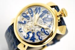 GaGà Milano Watch Skeleton 48MM Gold Blue -Clock More Than Watches gaga milano skeleton 48mm gold blue 792495