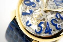 GaGà Milano Watch Skeleton 48MM Gold Blue -Clock More Than Watches gaga milano skeleton 48mm gold blue 999186