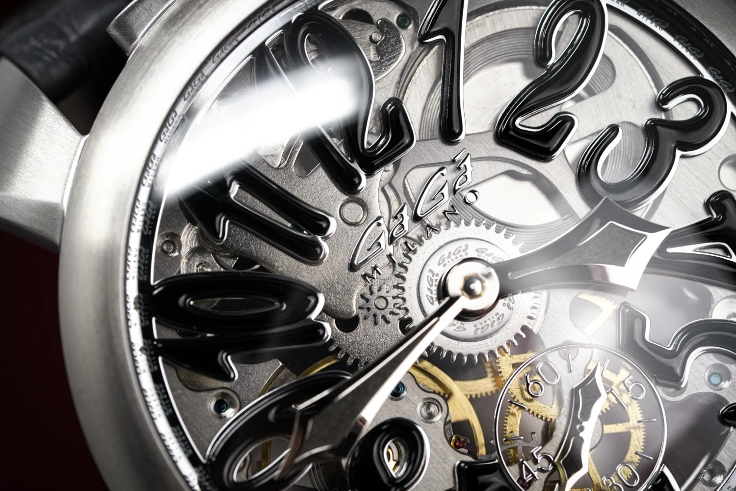 GaGà Milano Watch Skeleton 48MM Grey 6 GaGà Milano Watch Skeleton 48MM Grey - Image 4