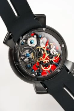 GaGà Milano Watch Skeleton 48MM Red Black Carbon -Clock More Than Watches gaga milano skeleton 48mm red black carbon 339568