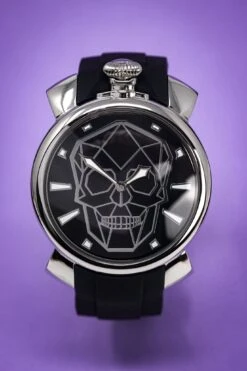 Gaga Milano Watch Slim 46 Bionic Skull Black 5080.BS01 -Clock More Than Watches gaga milano slim 46 bionic skull black 563226