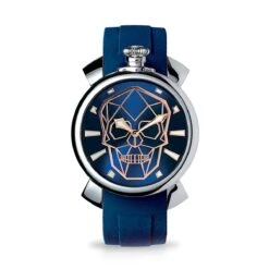 Gaga Milano Watch Slim 46 Bionic Skull Blue5080.BS02