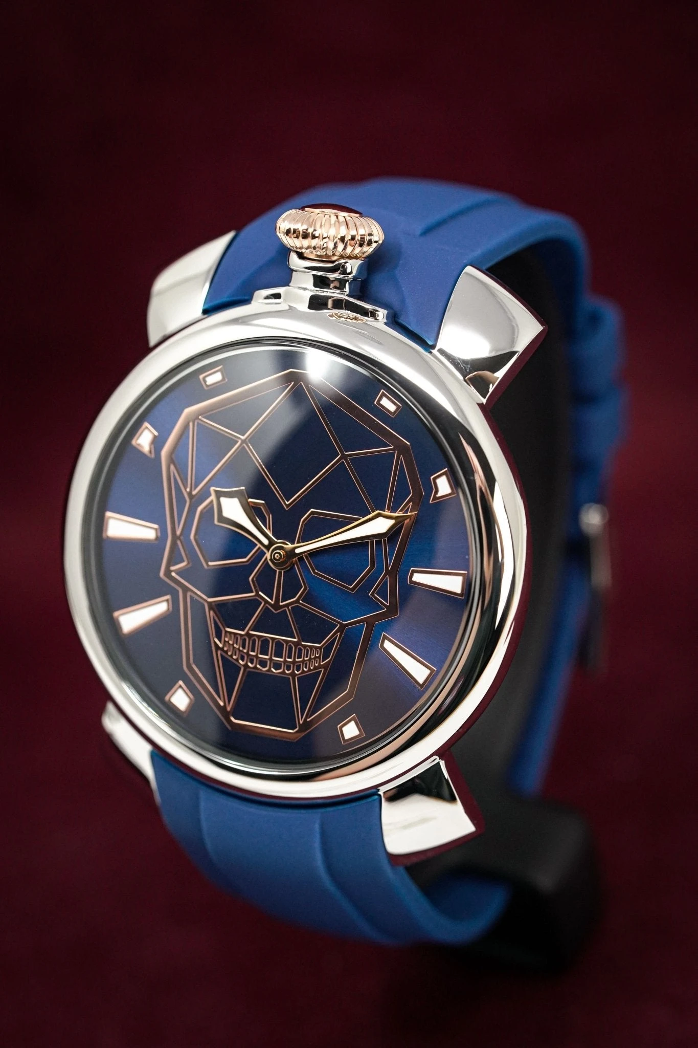 Gaga Milano Watch Slim 46 Bionic Skull Blue5080.BS02 10 Gaga Milano Watch Slim 46 Bionic Skull Blue5080.BS02 - Image 8