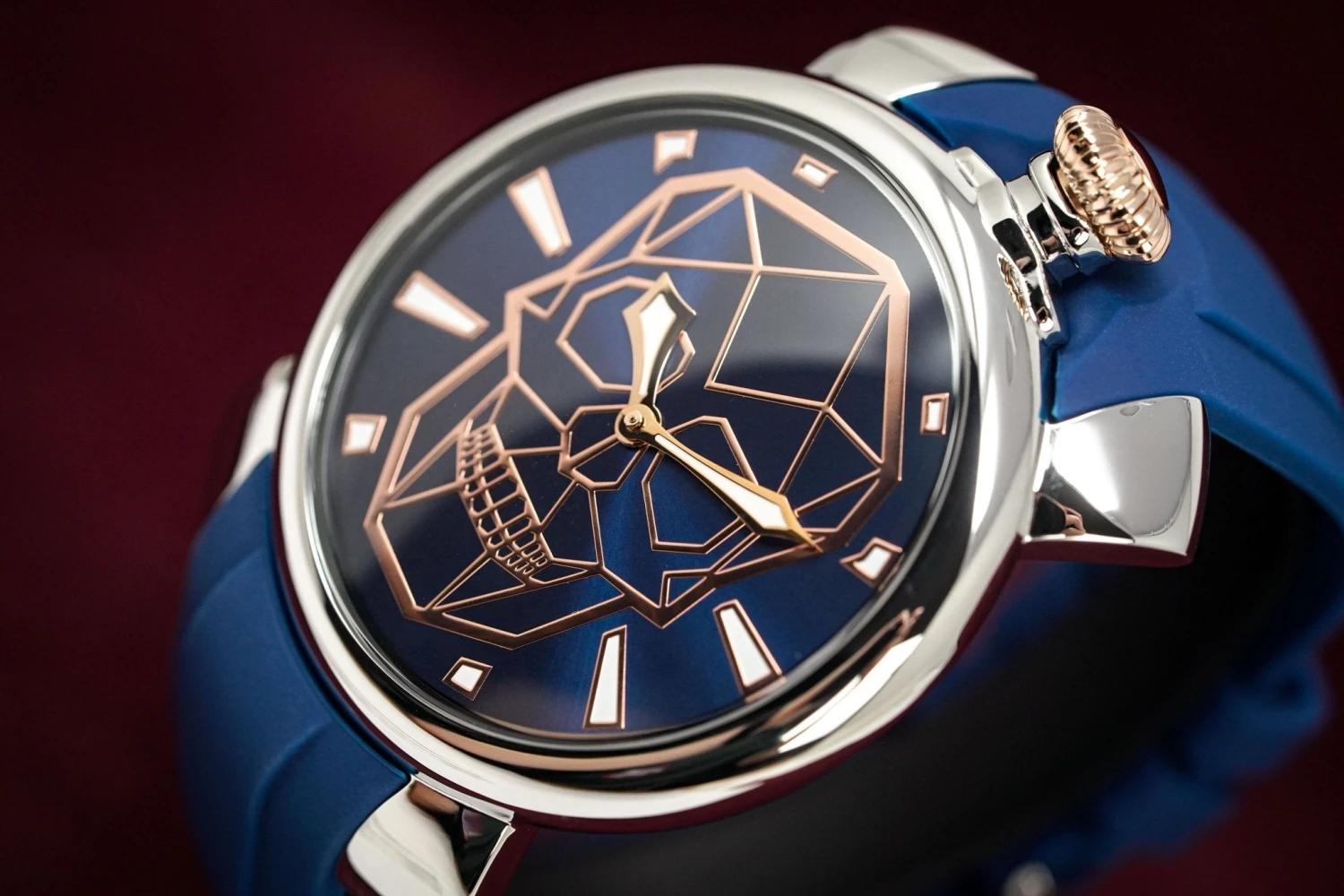 Gaga Milano Watch Slim 46 Bionic Skull Blue5080.BS02 9 Gaga Milano Watch Slim 46 Bionic Skull Blue5080.BS02 - Image 7