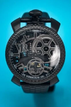 Gaga Milano Watch Vinicius Jr. Skeleton Steel Carbon Limited Edition -Clock More Than Watches gaga milano vinicius jr skeleton steel limited edition 661965