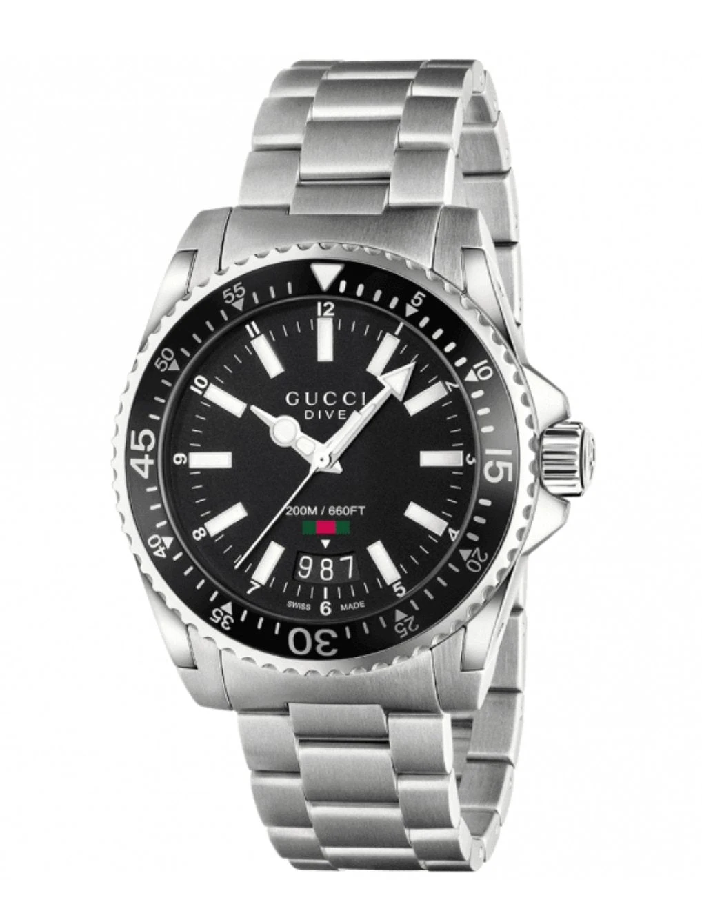 Gucci Watch Dive 40mm Black Silver YA136301A 3 Gucci Watch Dive 40mm Black Silver YA136301A