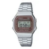 Casio A168WA-5AYDF Unisex Brown Silver Digital Watch