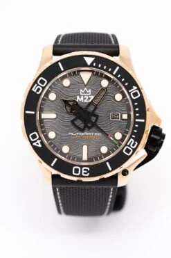 M2Z Men's Watch Diver 200 Black IP Rose Gold 200-008 -Clock More Than Watches m2z mens watch diver 200 black ip rose gold 200 008 656308