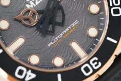 M2Z Men's Watch Diver 200 Black IP Rose Gold 200-008 -Clock More Than Watches m2z mens watch diver 200 black ip rose gold 200 008 660733