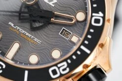 M2Z Men's Watch Diver 200 Black IP Rose Gold 200-008 -Clock More Than Watches m2z mens watch diver 200 black ip rose gold 200 008 688903