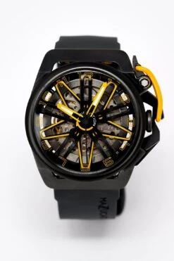 Mazzucato Watch Automatic RIM GT Yellow GT1-YL 28 Mazzucato Watch Automatic RIM GT Yellow GT1-YL -Clock More Than Watches mazzucato rim gt mens chronograph watch yellow gt1 yl 403144