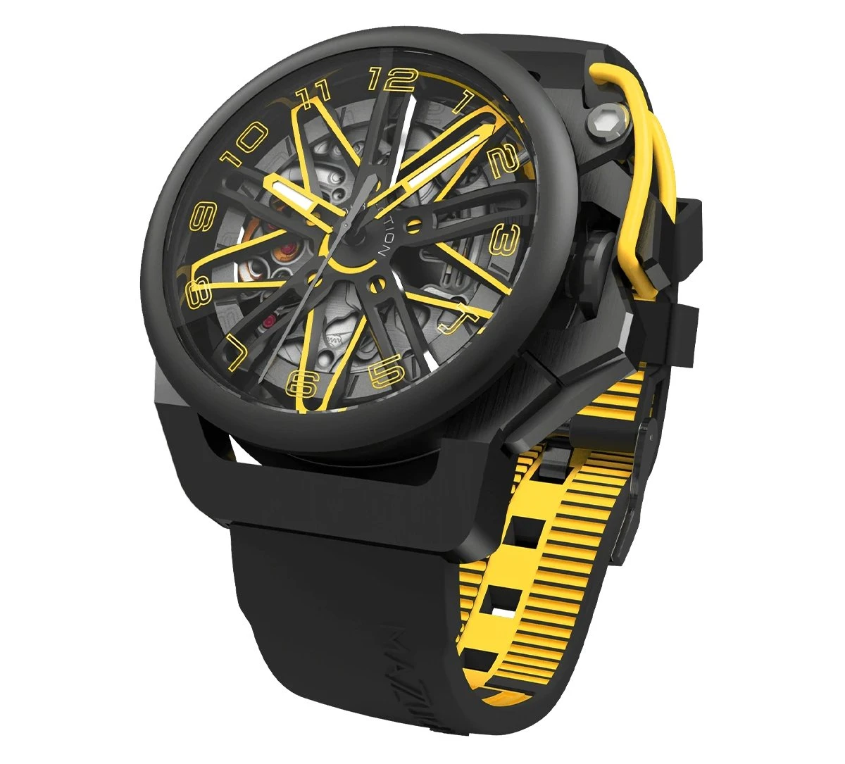 Mazzucato Watch Automatic RIM GT Yellow GT1-YL 3 Mazzucato Watch Automatic RIM GT Yellow GT1-YL