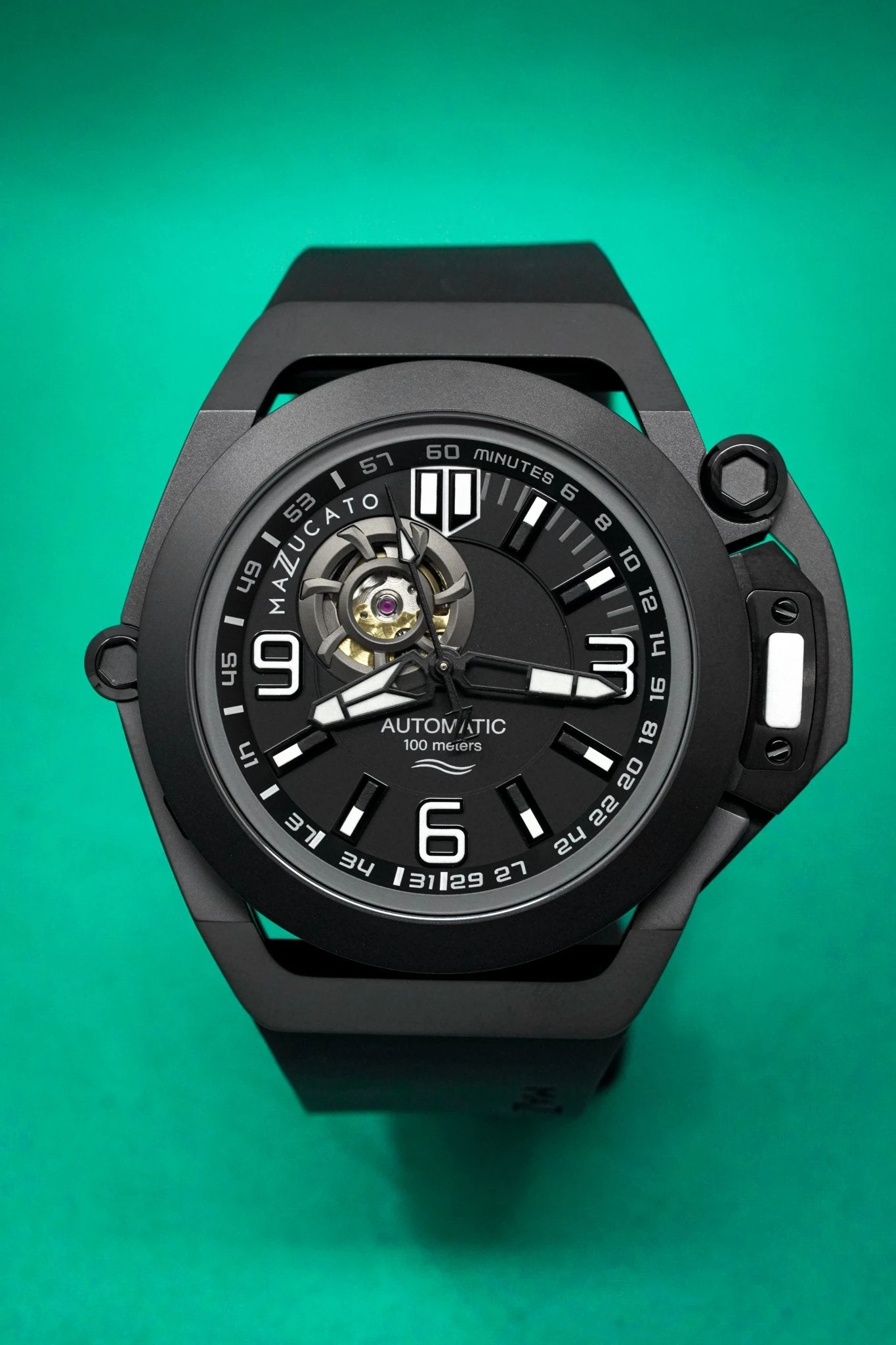 Mazzucato Automatic Reversible Watch Scuba Black 11 Mazzucato Automatic Reversible Watch Scuba Black - Image 9