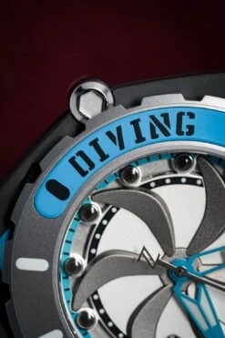 Mazzucato Automatic Reversible Watch Scuba Blue Grey -Clock More Than Watches mazzucato rim scuba blue grey 190328