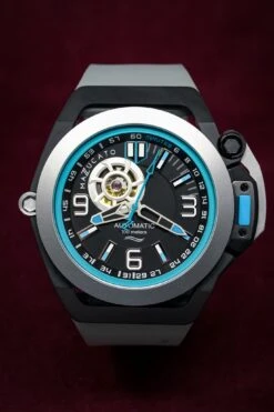 Mazzucato Automatic Reversible Watch Scuba Blue Grey -Clock More Than Watches mazzucato rim scuba blue grey 264484