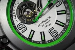 Mazzucato Automatic Reversible Watch Scuba White Green -Clock More Than Watches mazzucato rim scuba white green 472782