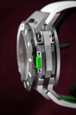 Mazzucato Automatic Reversible Watch Scuba White Green -Clock More Than Watches mazzucato rim scuba white green 845390