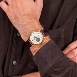 Orient Bambino Open Heart Men's Brown Watch RA-AG0003S30B -Clock More Than Watches mechanical watch orient bambino open heart men s brown watch ra ag0003s10b 10