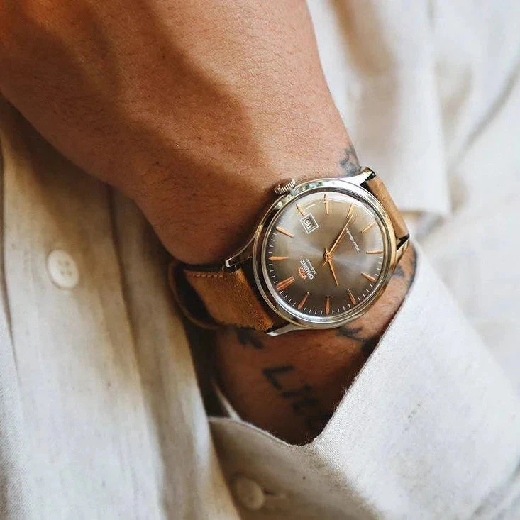 Orient Bambino Version 4 Men's Brown Watch TAC08003A0 8 Orient Bambino Version 4 Men's Brown Watch TAC08003A0 - Image 6