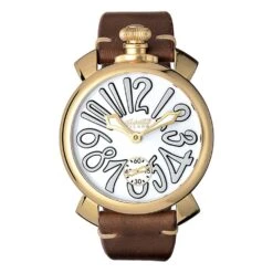 Gagà Milano Watch Manuale 48mm Special Edition Gold Brown