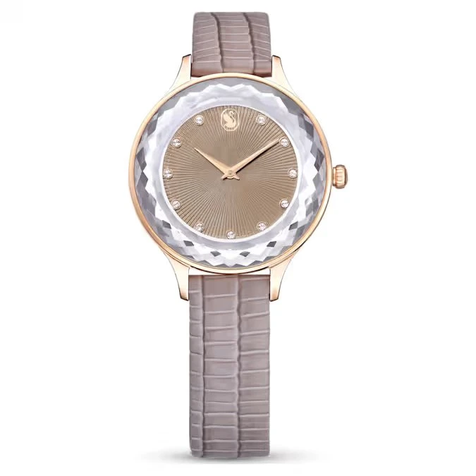 Swarovski Octea Nova Ladies Rose Gold-Tone Taupe Watch 5649999 3 Swarovski Octea Nova Ladies Rose Gold-Tone Taupe Watch 5649999