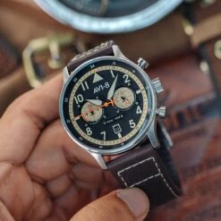 AVI-8 Carey Dual Time Manston Watch AV-4088-01 -Clock More Than Watches pilot watch avi 8 carey dual time manston watch av 4088 01 8