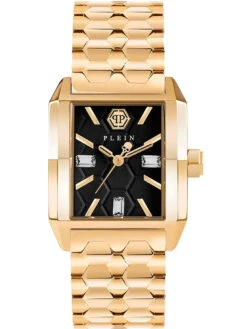Philipp Plein Ladies Watch Offshore Square Black Gold PWMAA0622