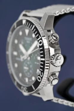 Tissot Chronograph Watch SEASTAR 1000 Green Mesh T1204171109100 -Clock More Than Watches tissot chronograph watch seastar 1000 green mesh t1204171109100 997309