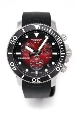 Tissot Chronograph Watch SEASTAR 1000 Red Rubber T1204171742100 -Clock More Than Watches tissot chronograph watch seastar 1000 red rubber t1204171742100 723979