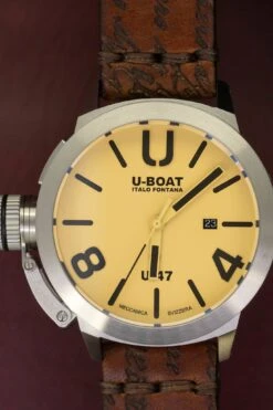 U-Boat Watch Classico U-47 Date Beige 8106 -Clock More Than Watches u boat classico u 47 date beige 407097