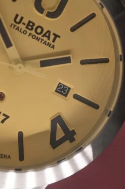 U-Boat Watch Classico U-47 Date Beige 8106 -Clock More Than Watches u boat classico u 47 date beige 673470