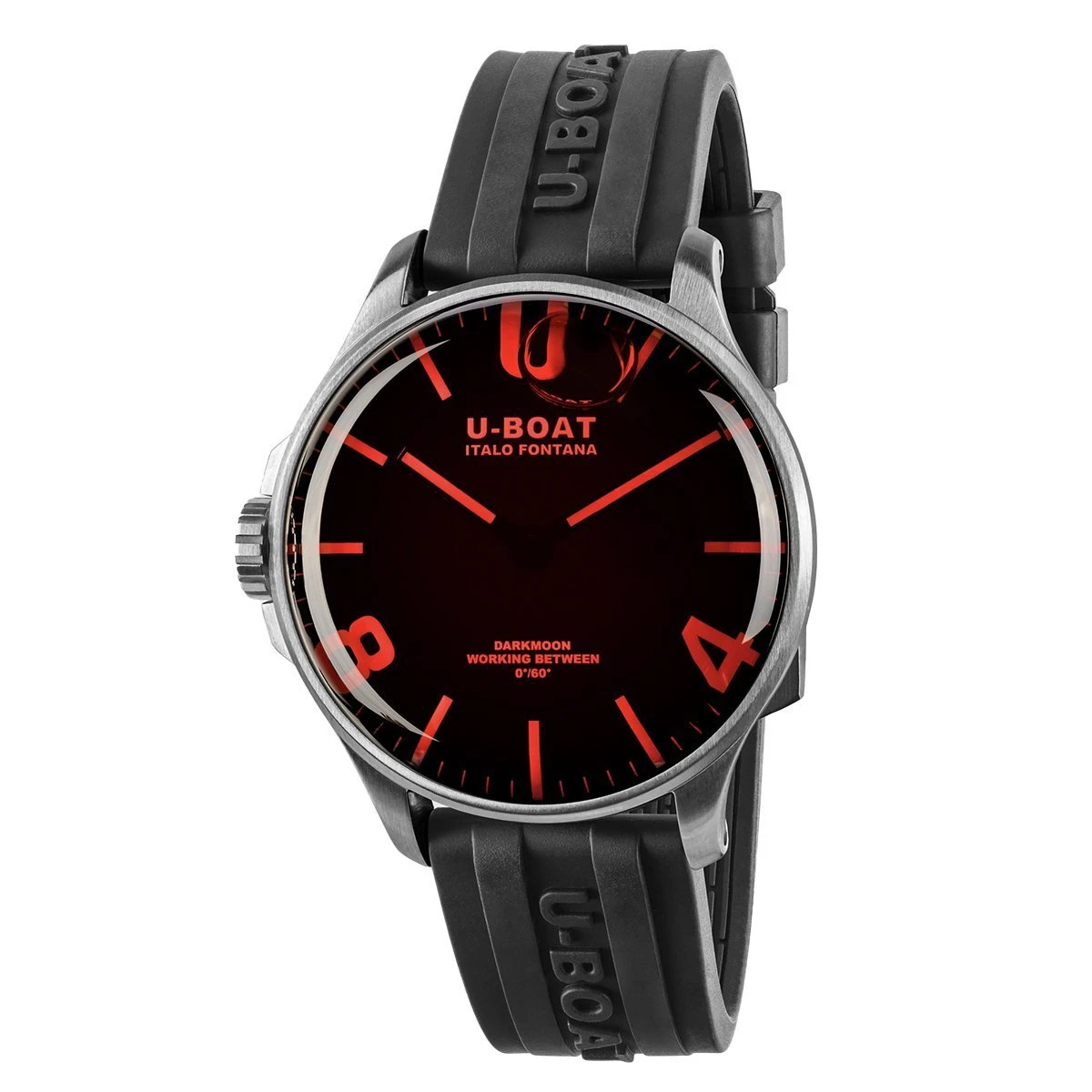 U-Boat Watch Darkmoon 44 Red Sapphire Steel 8465/B 3 U-Boat Watch Darkmoon 44 Red Sapphire Steel 8465/B
