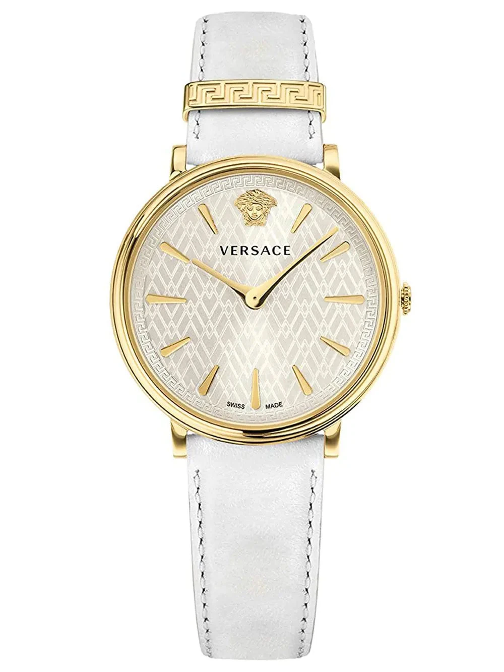 Versace Ladies Watch V-Circle 38mm White Gold VE8100319 3 Versace Ladies Watch V-Circle 38mm White Gold VE8100319